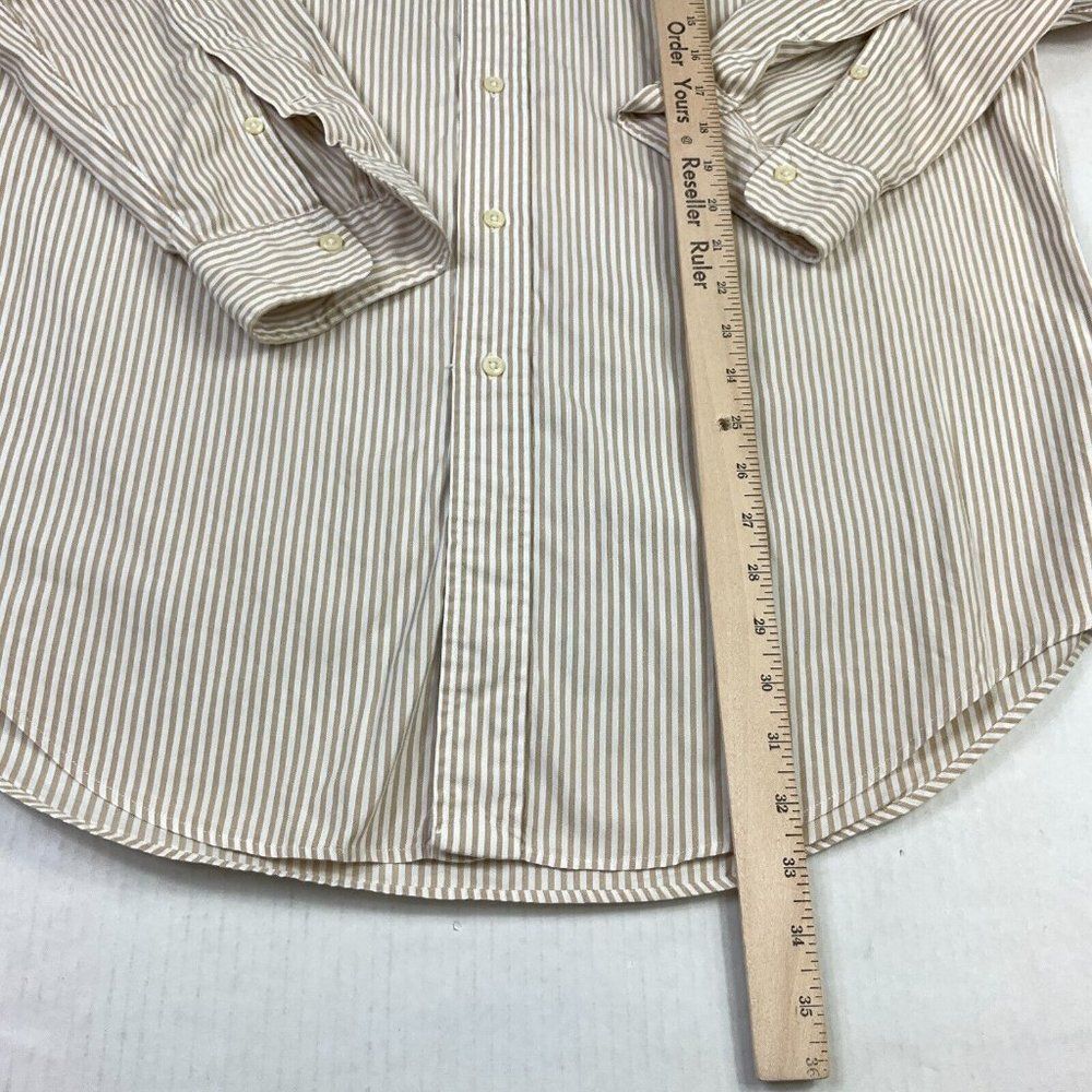 Ralph Lauren Mens Yarmouth Cotton Button Dress Shirt Striped Long Sleeve 16-35 - Picture 6 of 10